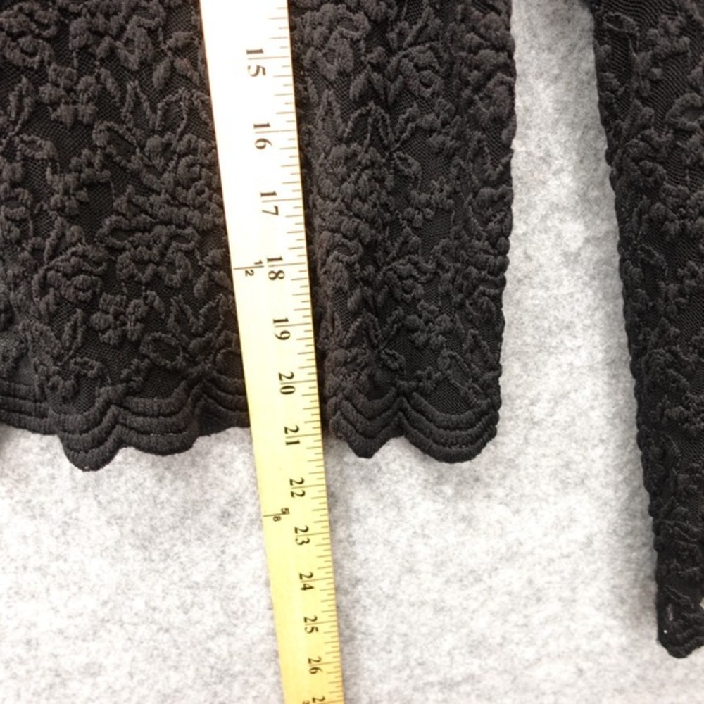 Vintage Dressbarn Lace Cardigan Women 14 16 XL Black Floral Whimsigoth Sheer USA - Picture 6 of 10